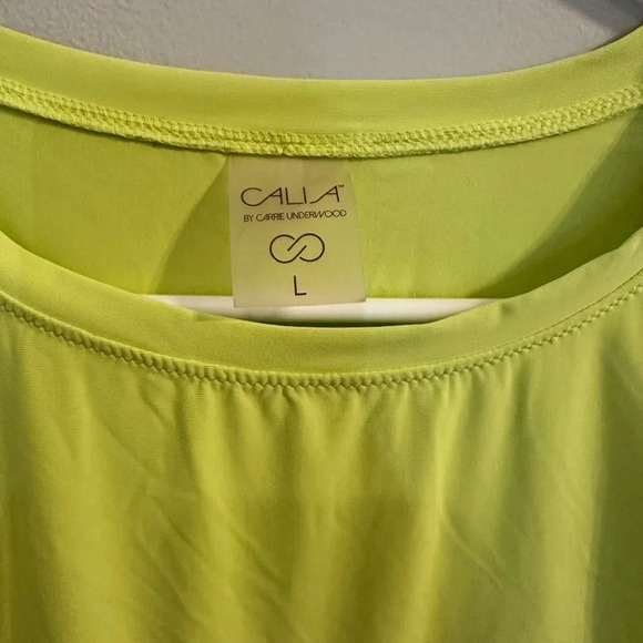 CALIA Sharp Green Tie Front Long Sleeve Cropped Rash Guard // Size L - Picture 6 of 6